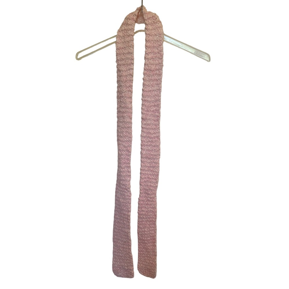 Pink Handmade Knit Scarf